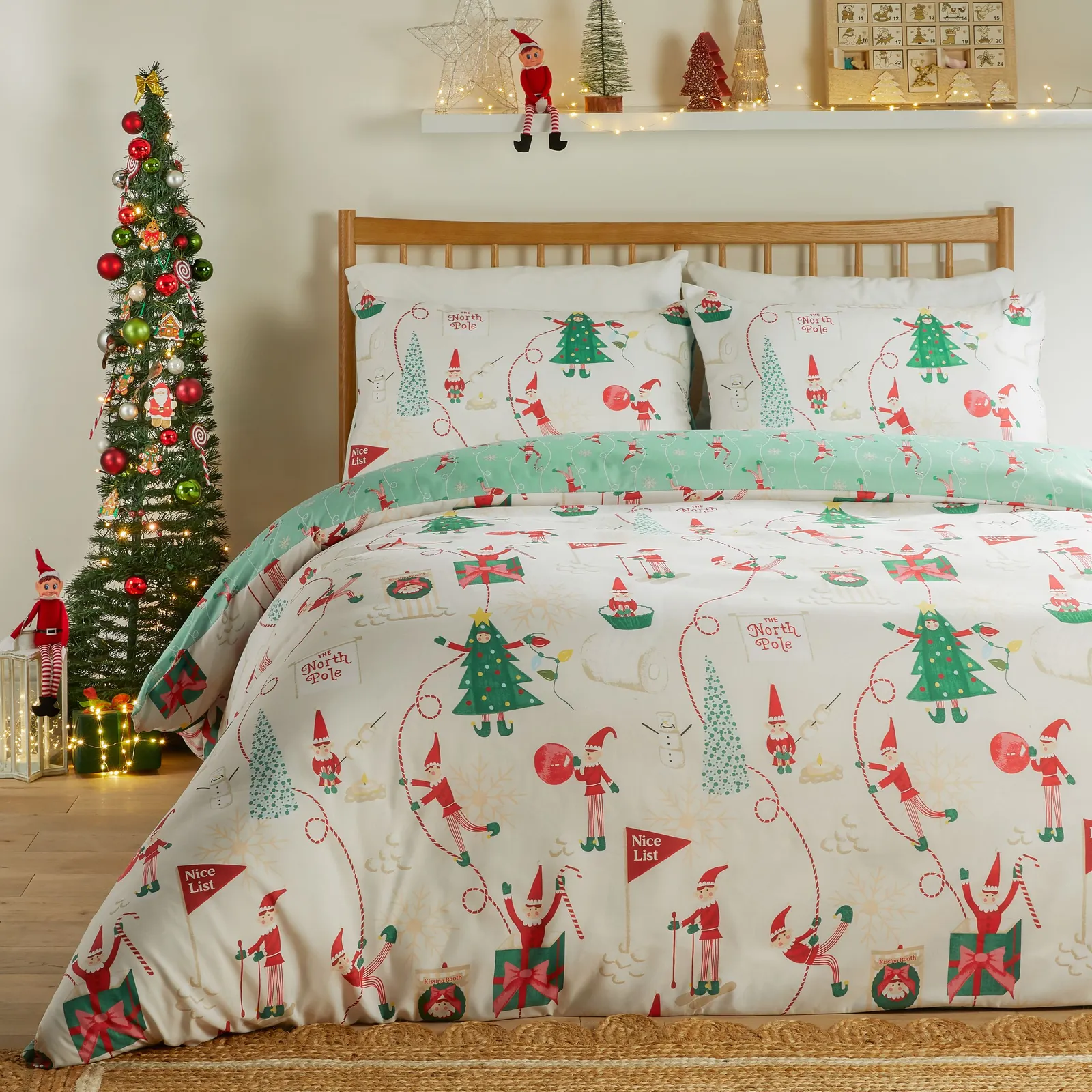 Duvet Day Elfie Soft Touch Christmas Duvet Cover Set