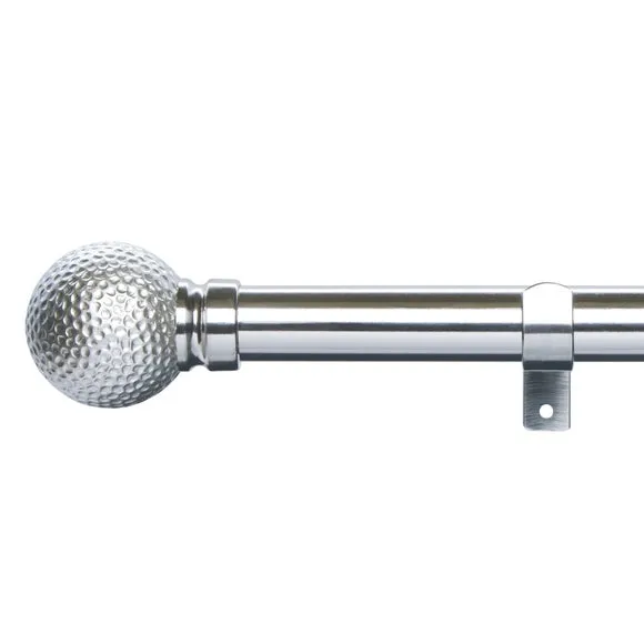 Hammered Effect Extendable Metal Eyelet Curtain Pole 2