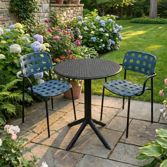 Bergen Round Bistro Table with 2 Karin Armchairs 1