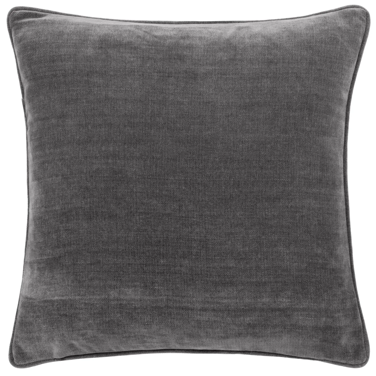 Yard Heavy Chenille Woven Piped Cushion in Charcoal 2