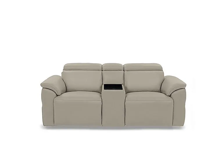 Dolomite 2 Seater Leather Power Recliner Sofa with Power Headrests and Console