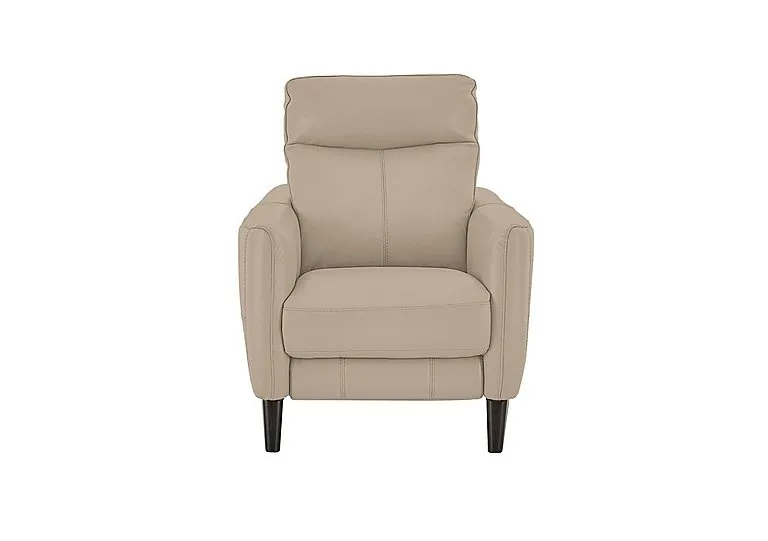 Compact Collection Petit Leather Armchair - BV Pebble