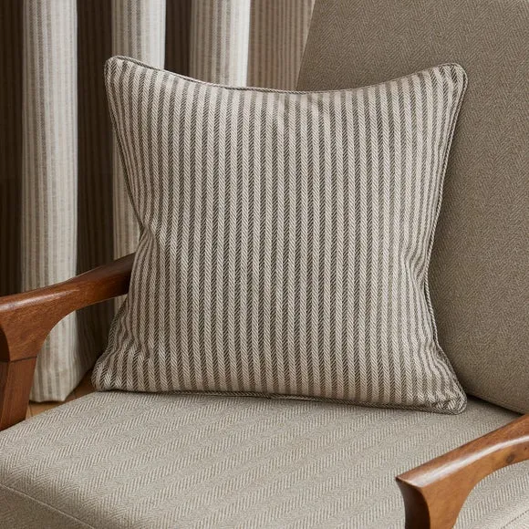 Churchgate Herringbone Striped Pencil Pleat Curtains 5