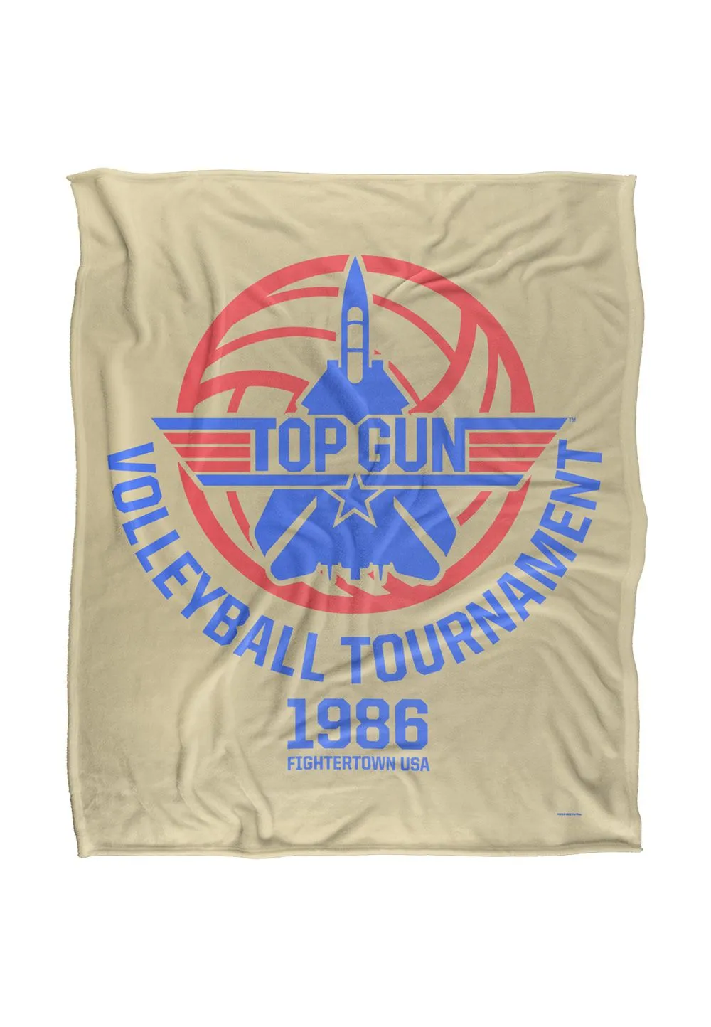 TOP GUN Volleyball Tournament Silky Touch Super Soft Throw Blanket 152 X 127 cm in White