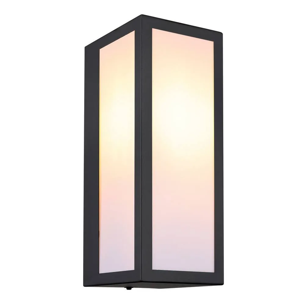 Netlighting Gundula Outdoor Wall Lantern Matt Black IP44 1x E27