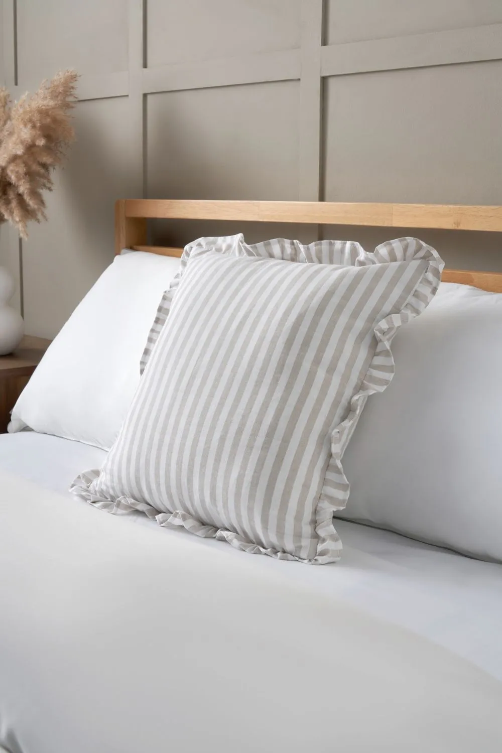 BHS Rustic Stripe Cushion in Natural