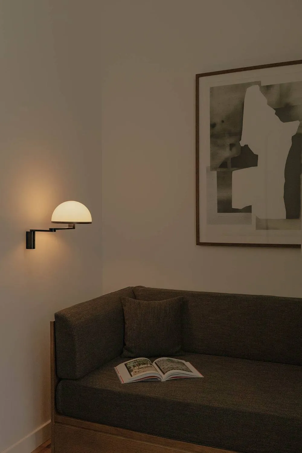 Netlighting Dome Adjustable Wall Lamp Satin Black Gloss White Shade E27 2