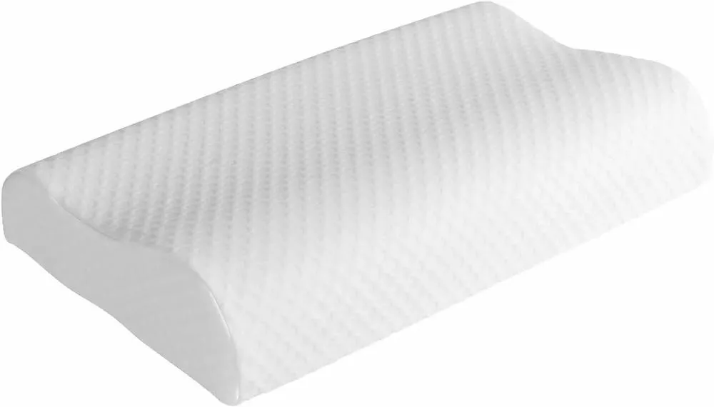 MANTRARAJ Contour Memory Foam Pillow Head Neck Pillow Back Orthopedic Firm Support Sleep for Pain Relief in White