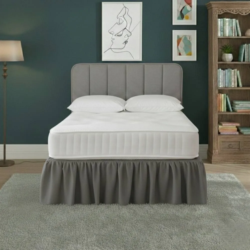 Snug City Base Valance Polycotton Sheet for Divan Beds Easy Care Bed Base Cover in Grey