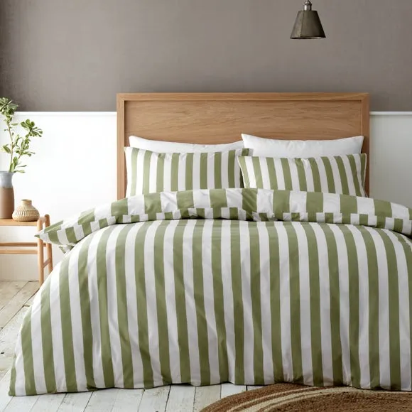 Catherine Lansfield Cove Stripe Duvet Cover and Pillowcase Set 3