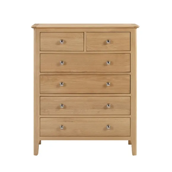 Cotswold 6 Drawer Chest, Oak 4