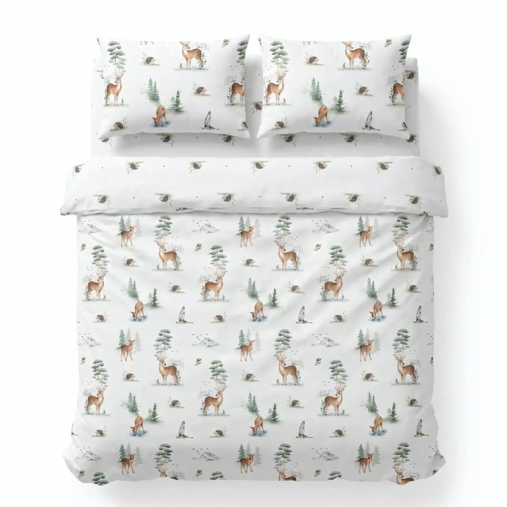 Rapport Home Woodland Winter Christmas Reversible Duvet Cover Set with Pillowcases 3