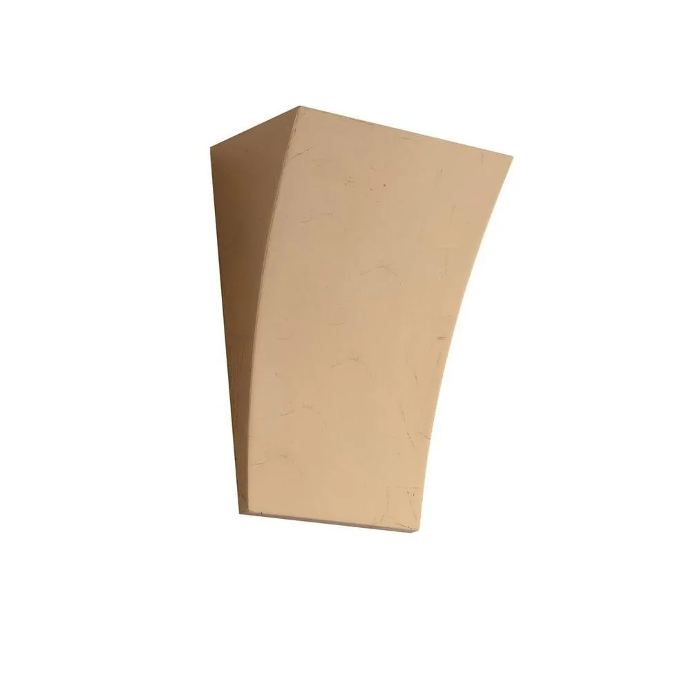 Netlighting Alma Paintable Plaster Wall Uplight Lamp With Gold G9 in Light Beige