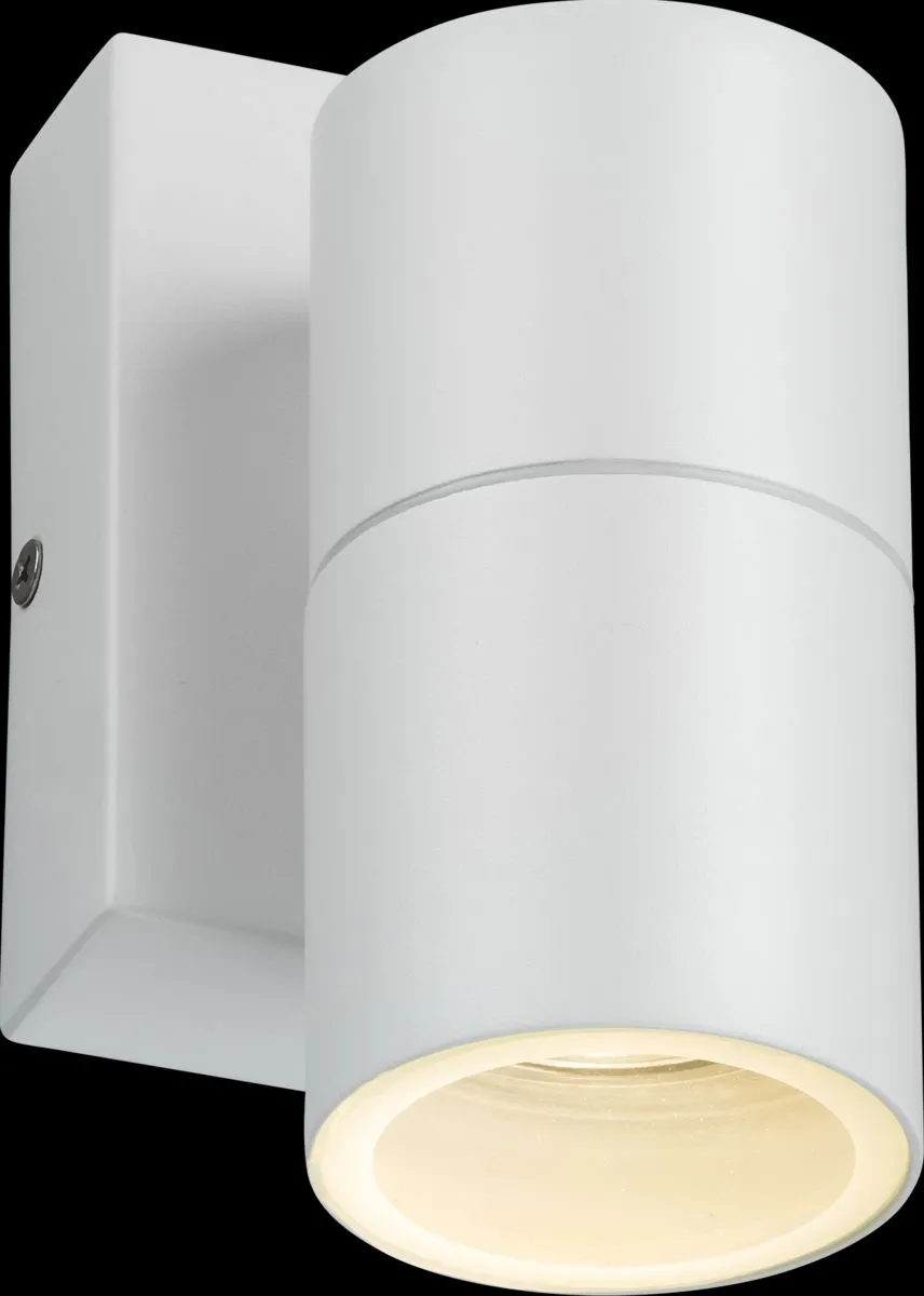 Netlighting GU10 Fixed Single Wall Light with Photocell Sensor White 230V IP54 20W