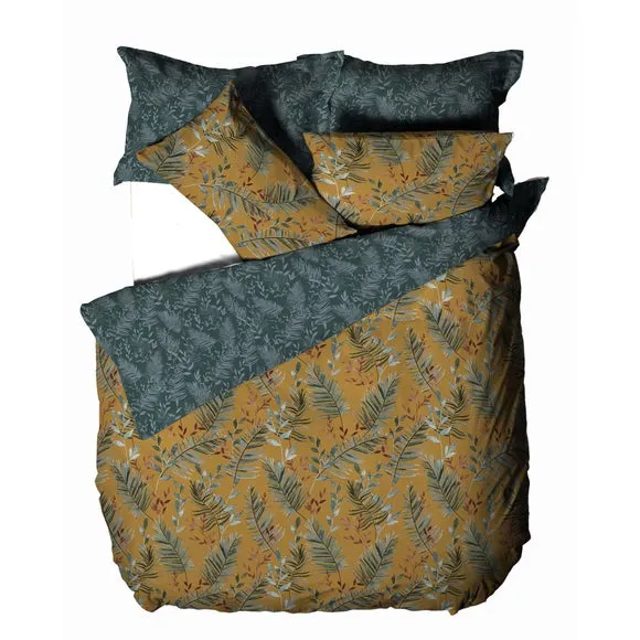 furn. Riva Mazari Mustard Duvet Cover and Pillowcase Set 4