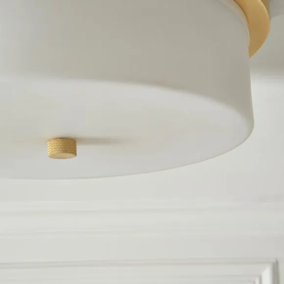 Roan Gold Bathroom Flush Ceiling Light 2