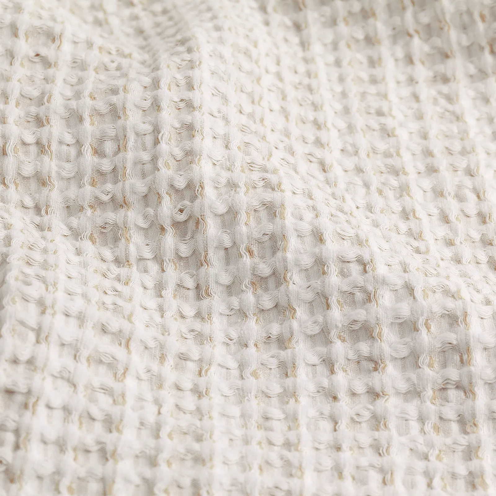 Yard Waffle 100% Cotton Textured Bedspread in Natural 6