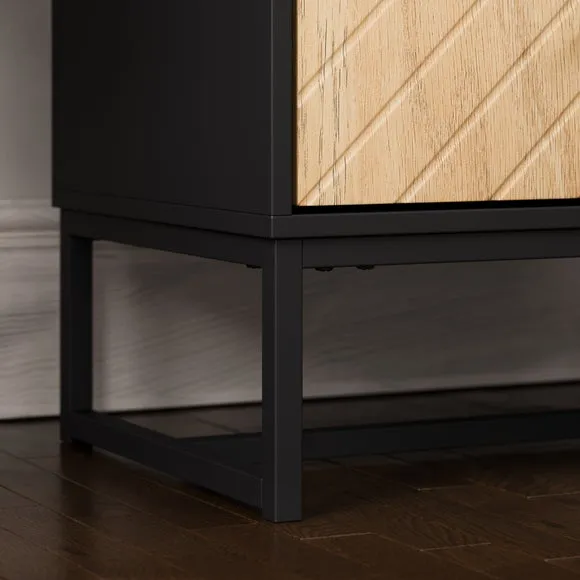 Nixon Wide 2 Drawer Bedside Table 5