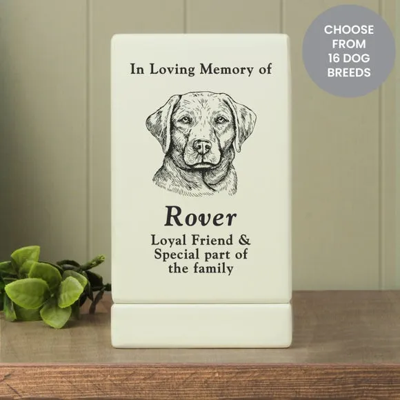 Personalised Dog Breed Small Memorial Urn 3