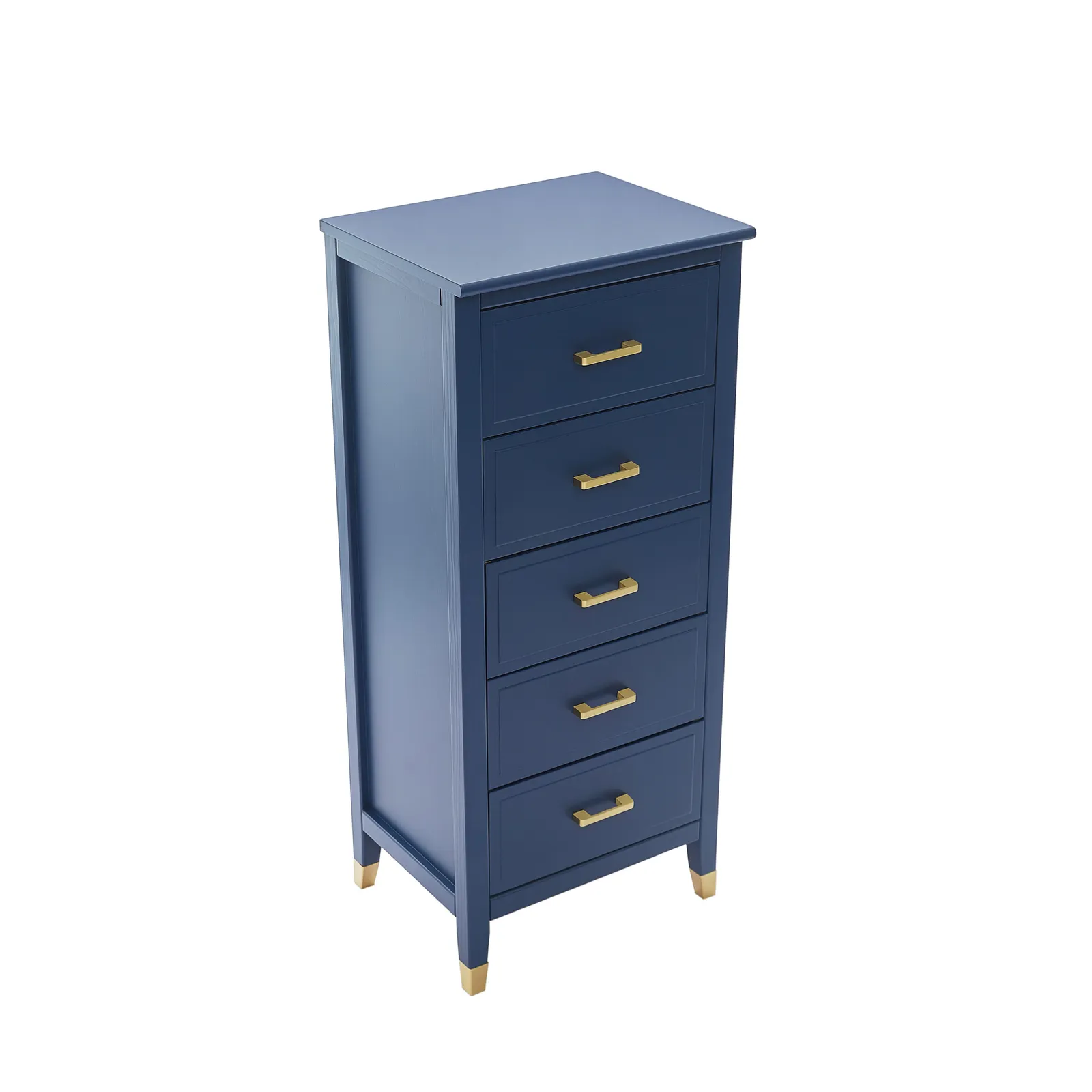 Cabinet Bits Palazzi 5 Drawer Narrow Chest of Drawers in Navy 2