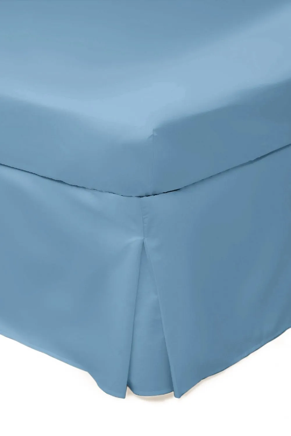 Belledorm Easy Care 200 Thread Count Cotton Polyester Percale Platform Valance in Bright Blue 1