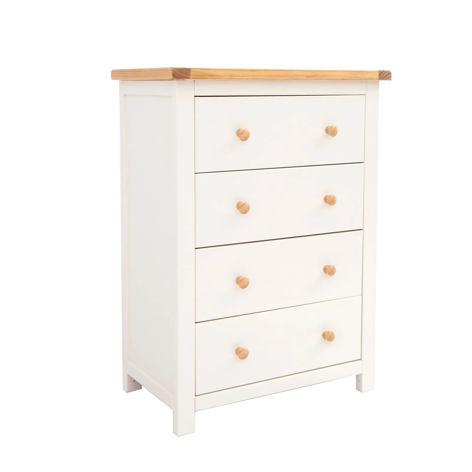 Cabinet Bits Maggiori 4 Drawer Chest of Drawers Wood Knob in Off-White 2