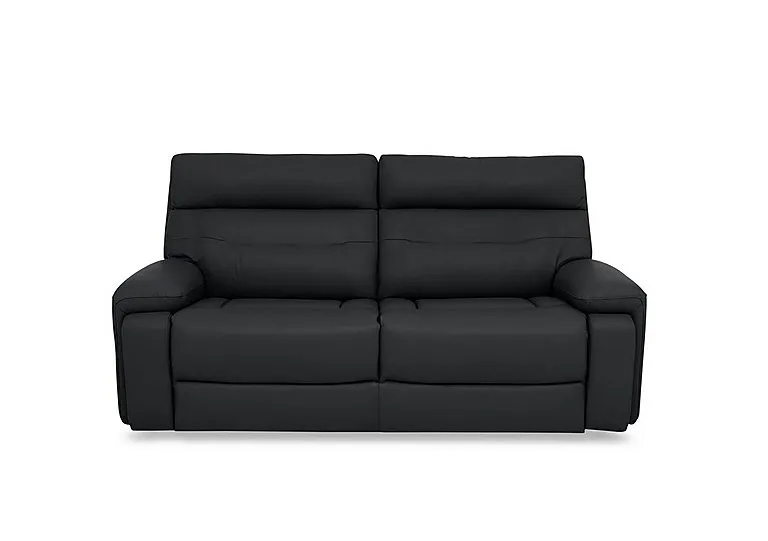 Cinemax Leather 3 Seater Sofa - Natural Black Mica