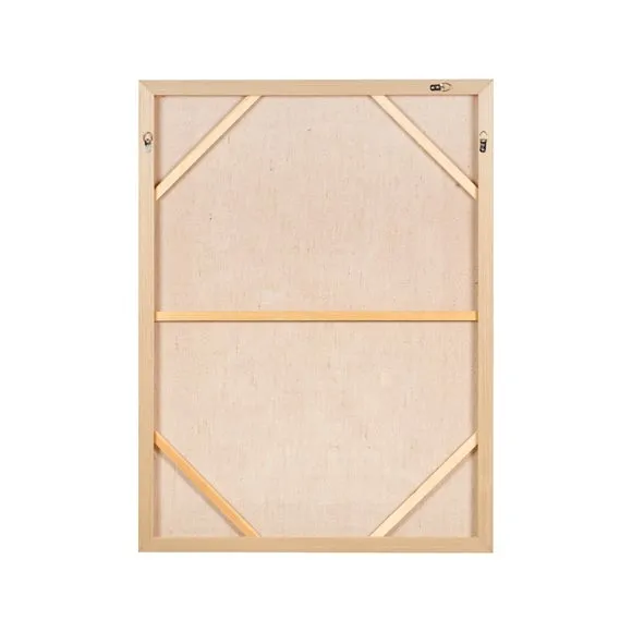 White & Natural Abstract Design Linen Framed Canvas 6