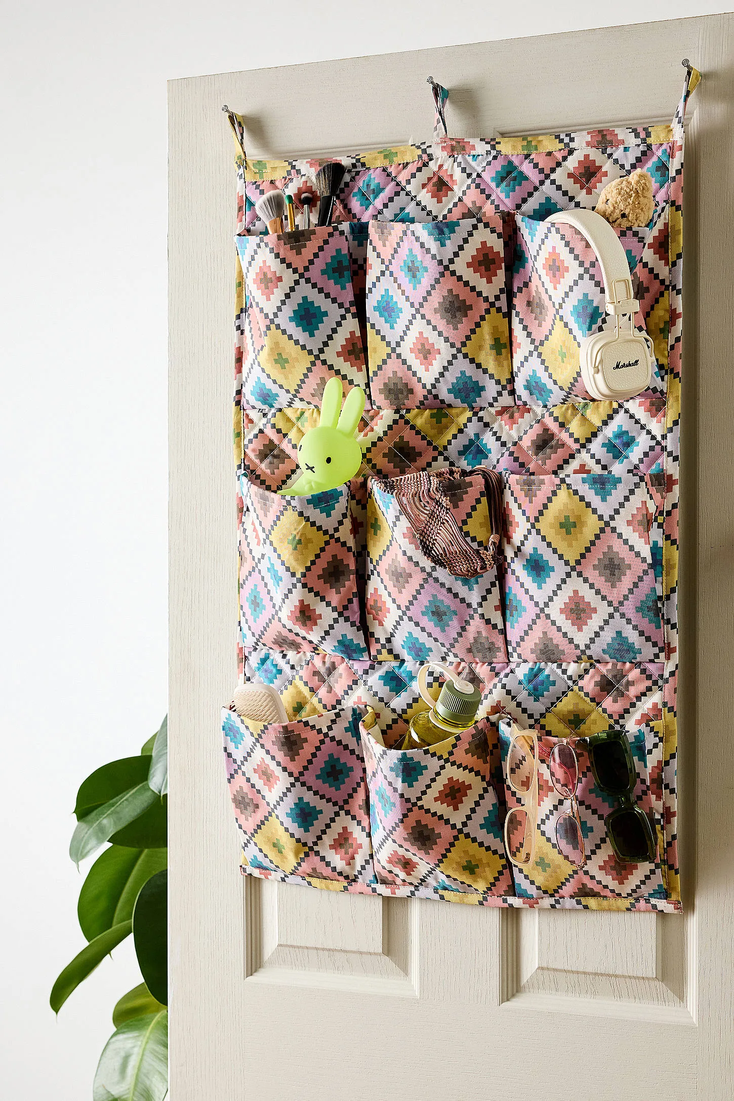Geometric 9-Pocket Hanging Storage Organiser