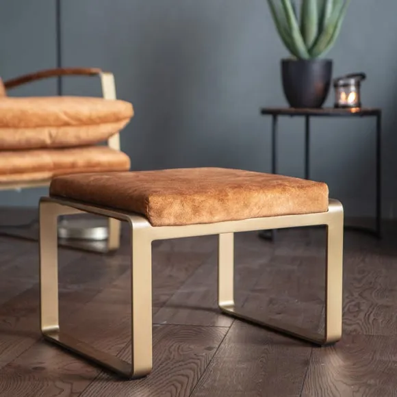 Return - Cosette Footstool Ochre, Ochre