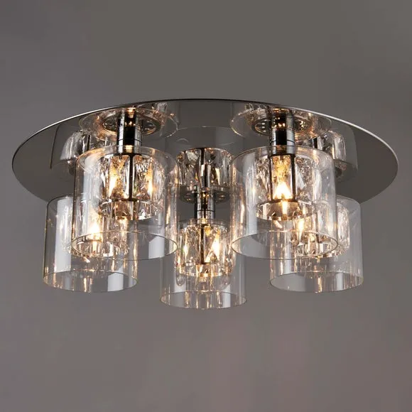Return - Vogue Armoury 5 Light Flush Ceiling Light 2