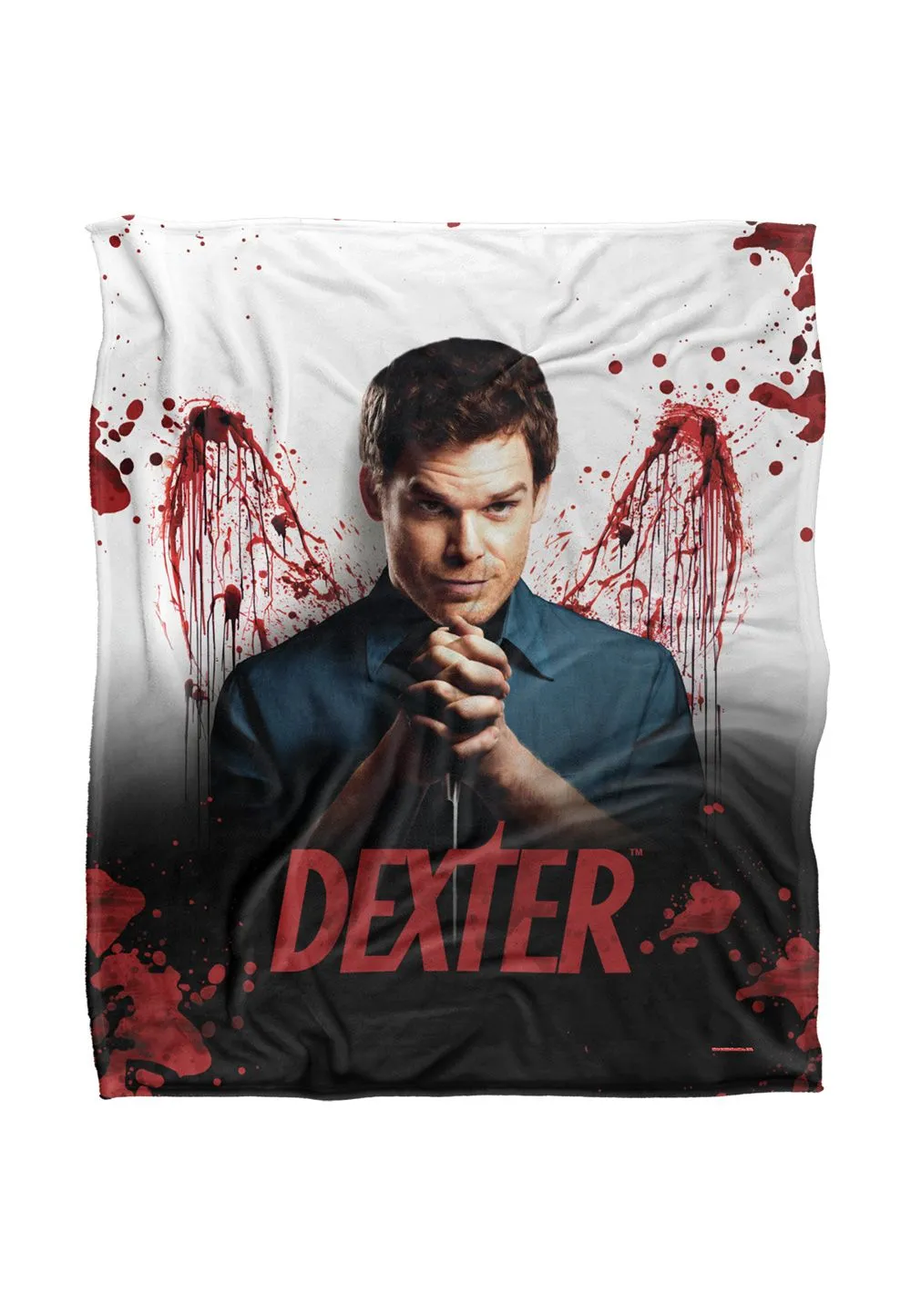 ViacomCBS/Nickelodeon Dexter Blood Never Lies Silky Touch Super Soft Throw Blanket 152 X 127 cm in White