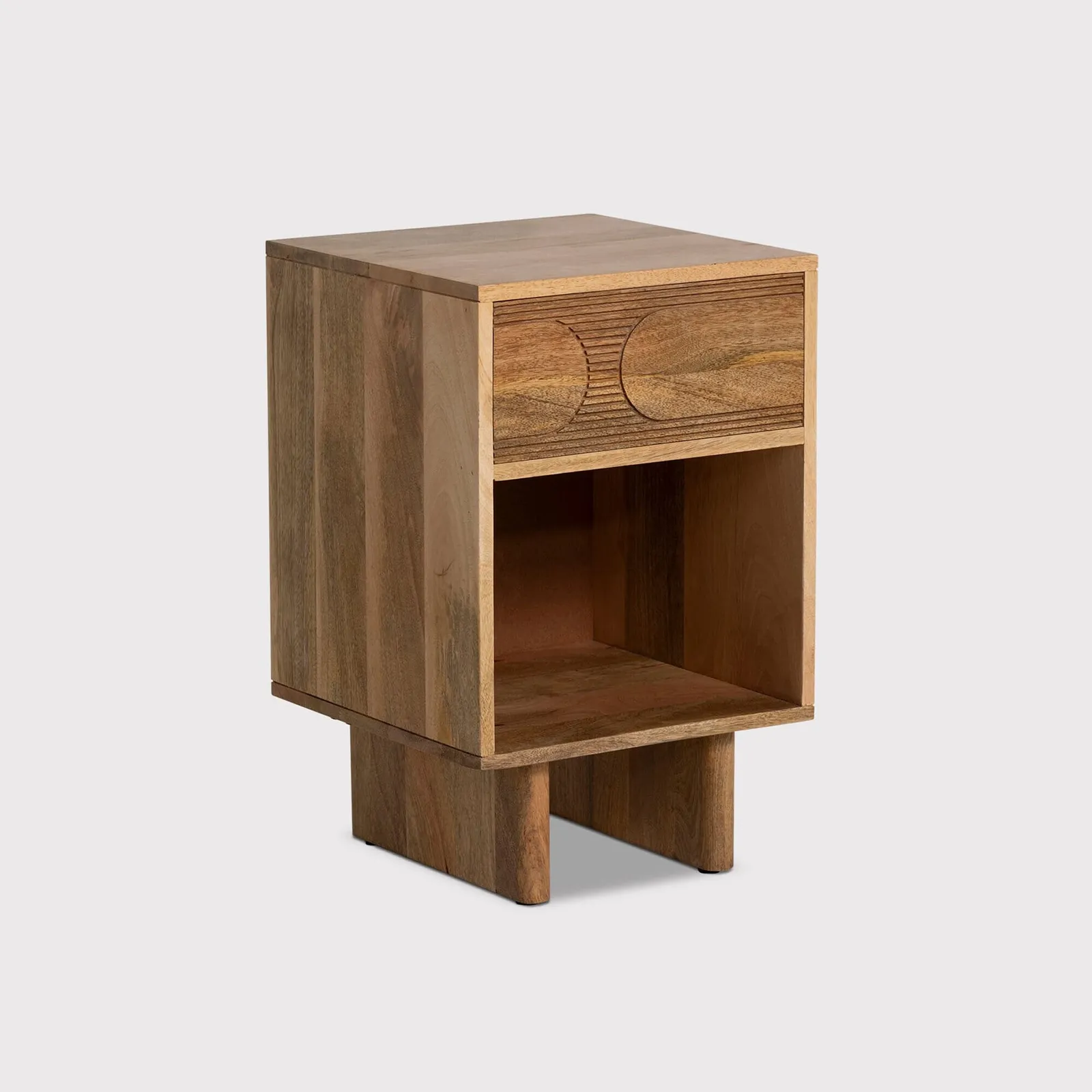 Zuberi Bedside Table 40X40X62Cm, Neutral Wood | Barker & Stonehouse