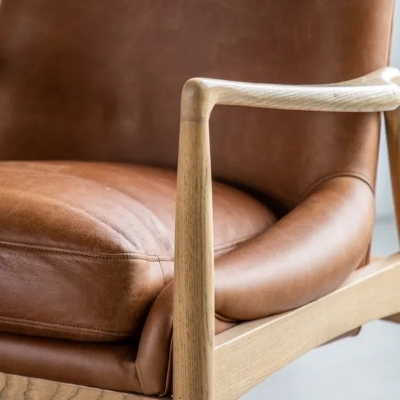 Callar Leather Chair With Arms 3