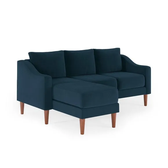 Hugo Velvet 3 Seater Corner Chaise Sofa 6