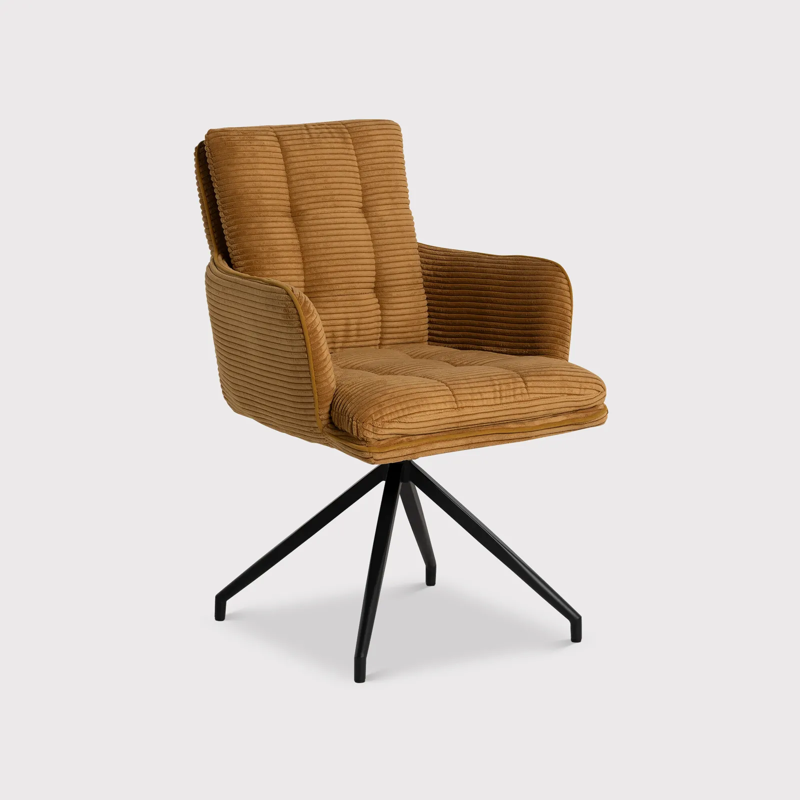 Odine Swivel Dining Chair, Yellow Velvet | Barker & Stonehouse 3