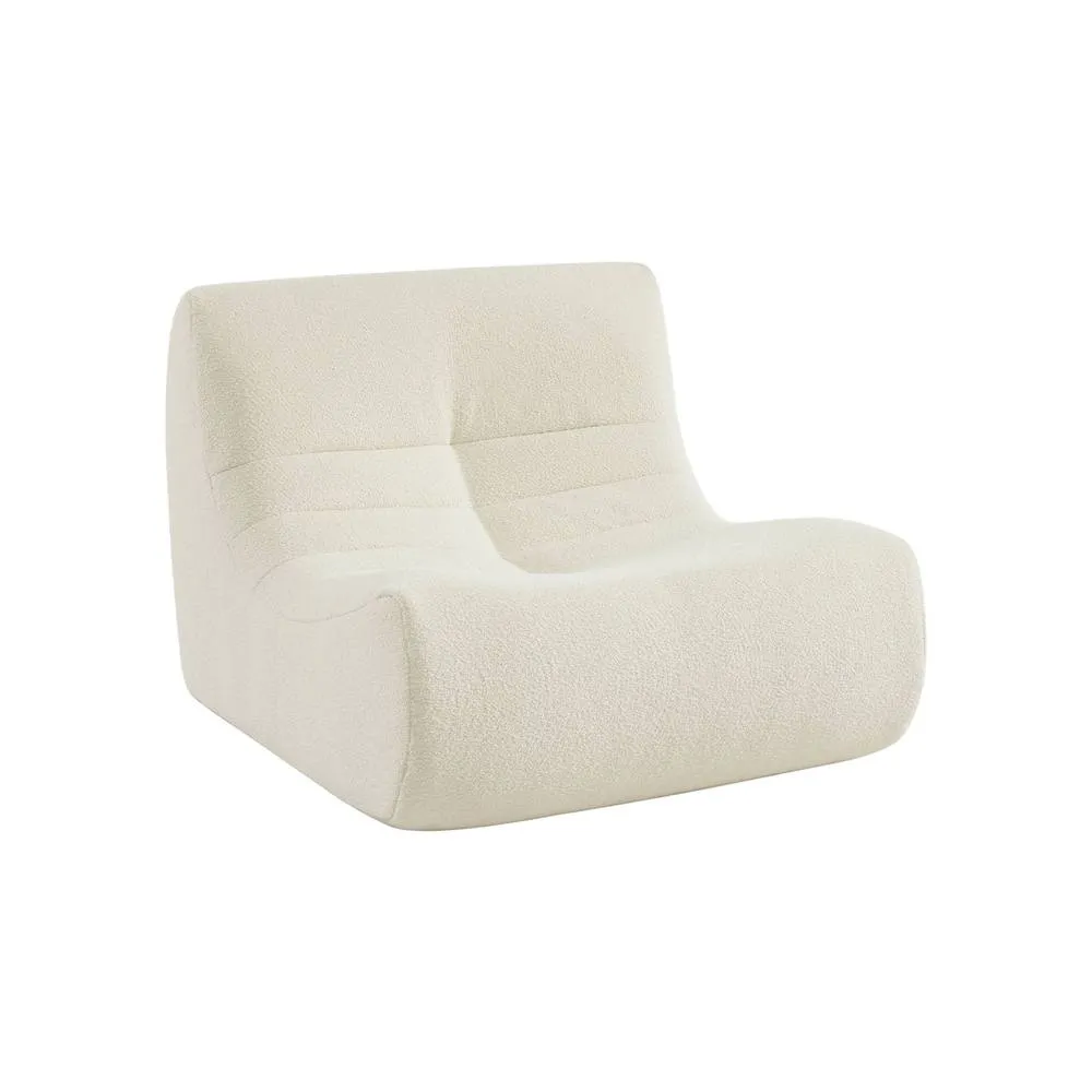 sweeek Set of 3 modular armchairs in boucle fabric in White 6