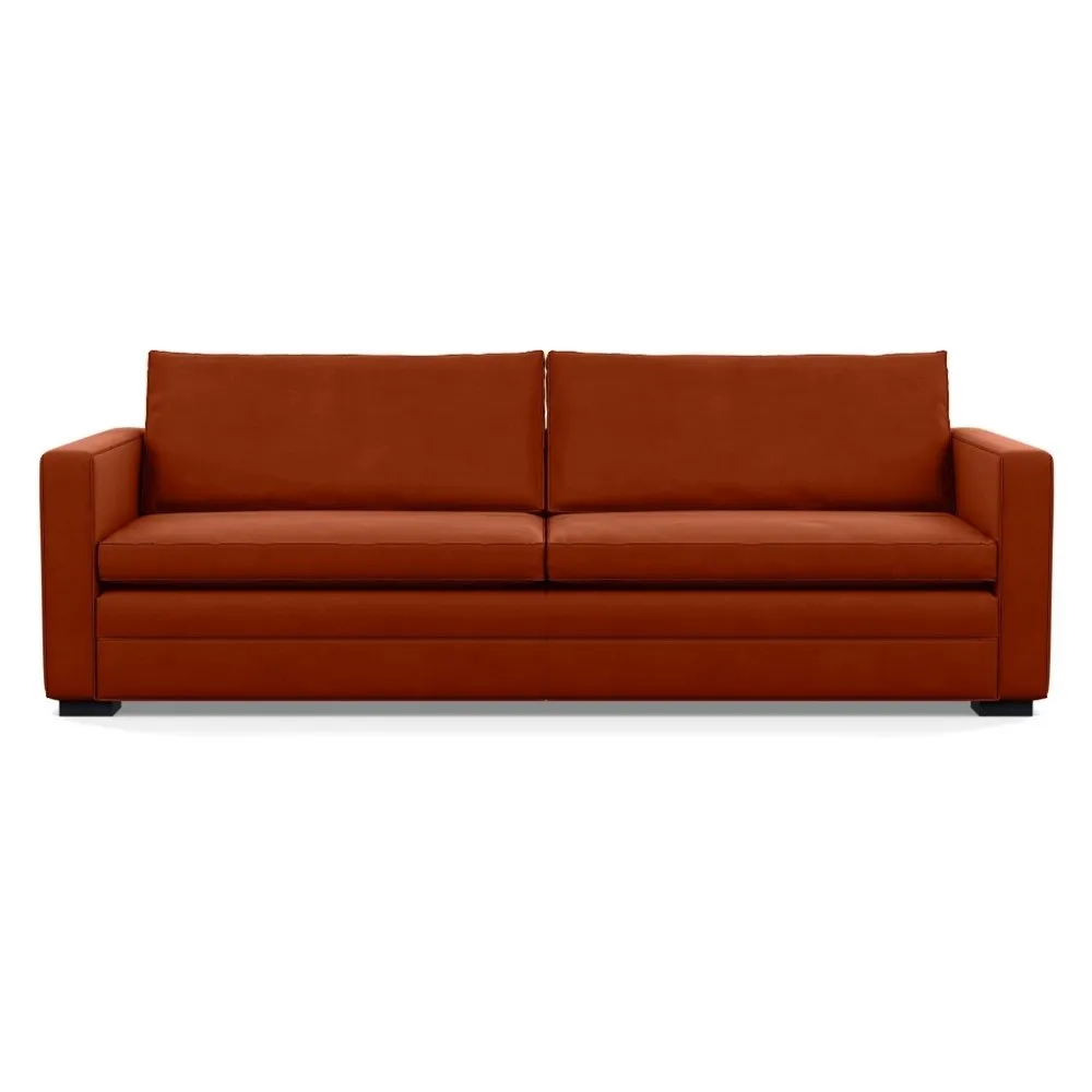 Heal's Palermo 5 Seater Sofa Nobilis Velvet Rust Black Feet 1