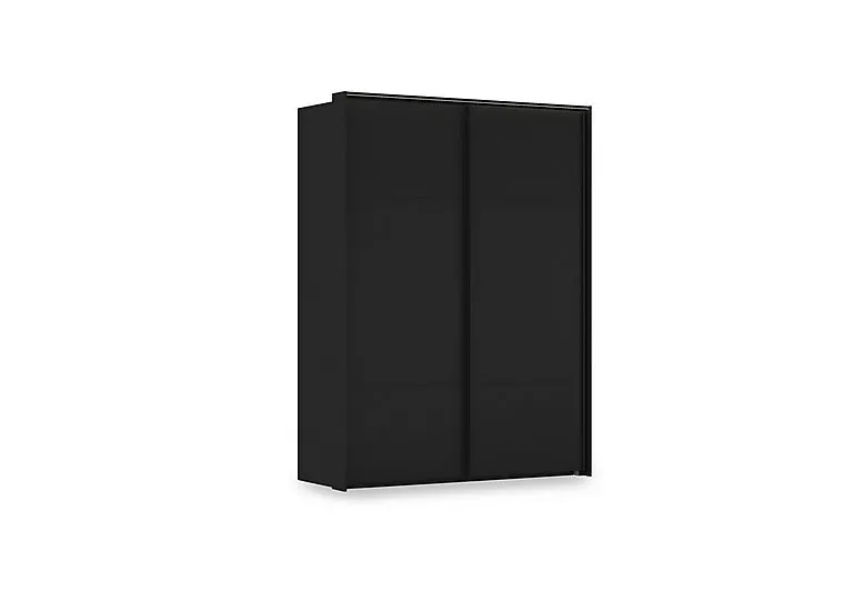 Haven 170cm 2 Door Slider Wardrobe with Décor Doors and Lights