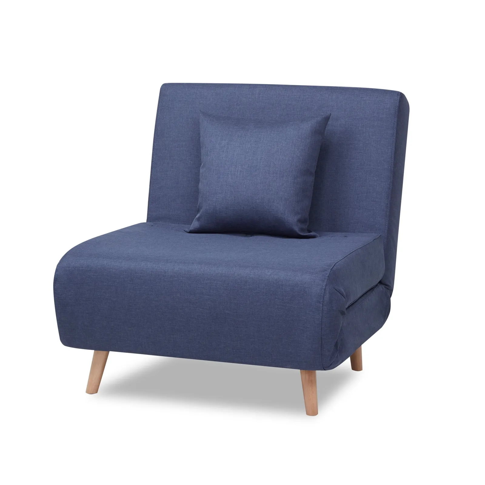Macy Fabric Blue Chair Bed Blue