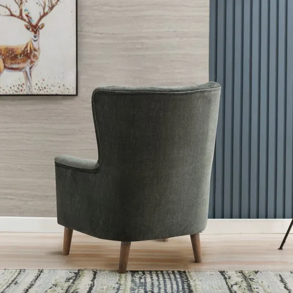 Image Furnishings Charlotte Velvet Wingback Occasional Armchair 3