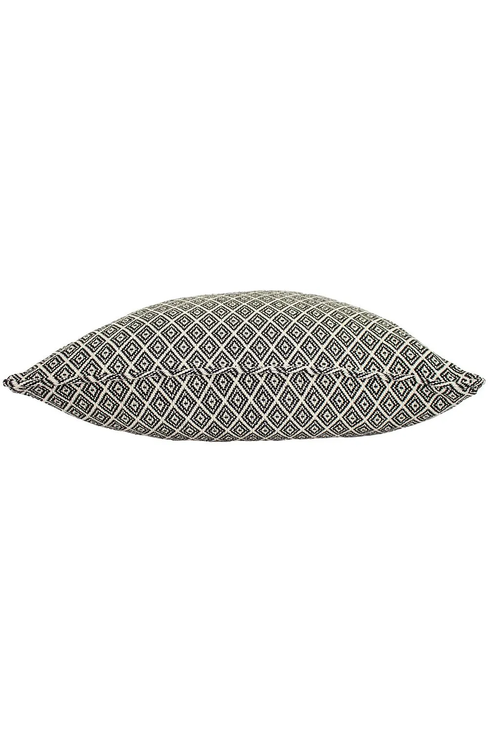 Paoletti Tangier Woven Geometric Fringed Cushion in Black 3