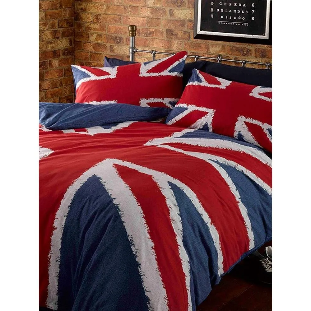 Catherine Lansfield Union Jack Duvet Cover Set in Red 4