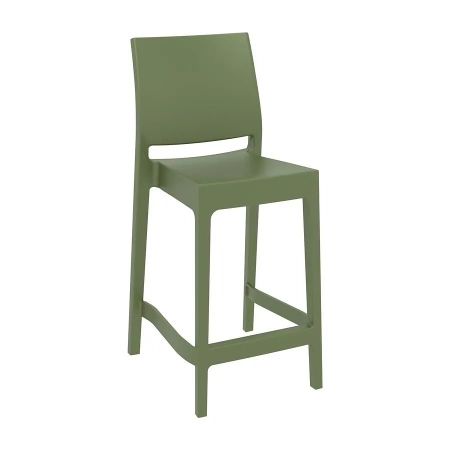 netfurniture Haya Bar 65 Stool - Olive Green