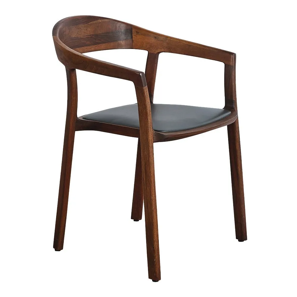 Artisan Tara Dining Chair Natural Oiled EU Walnut Zenith Leather Grey 9032 2