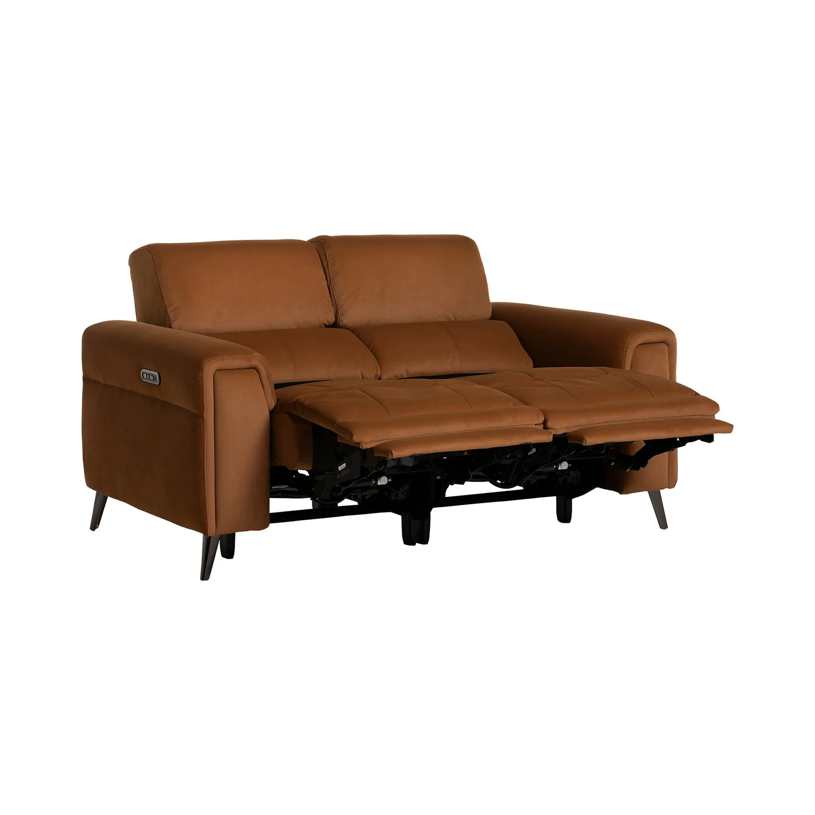 Kerren 2 Seater Power Recliner With Head Tilt Recliner Sofa, Orange Fabric | Barker & Stonehouse 5