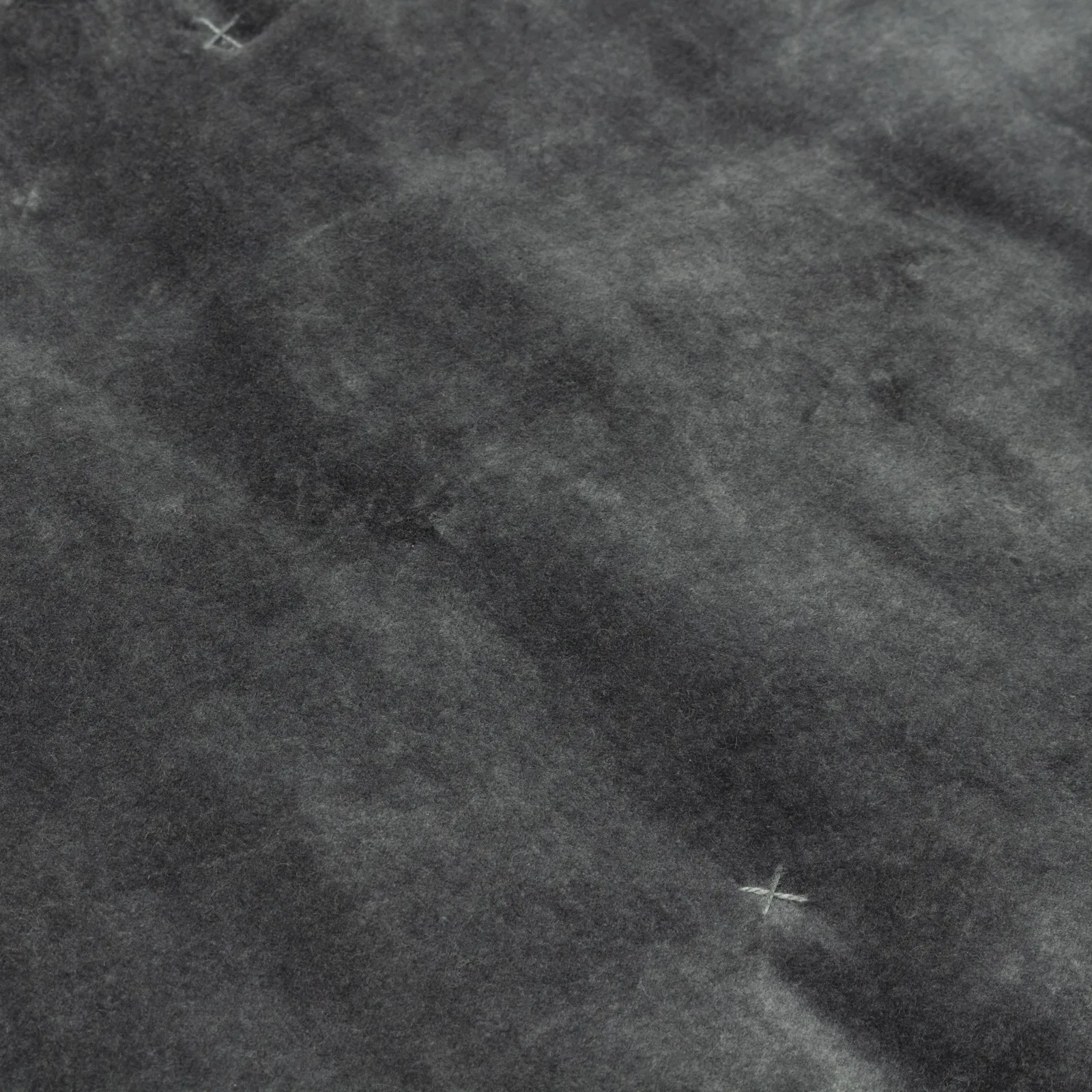 Yard Jaye Fringed Cotton Velvet Bedspread in Dark Blue 5