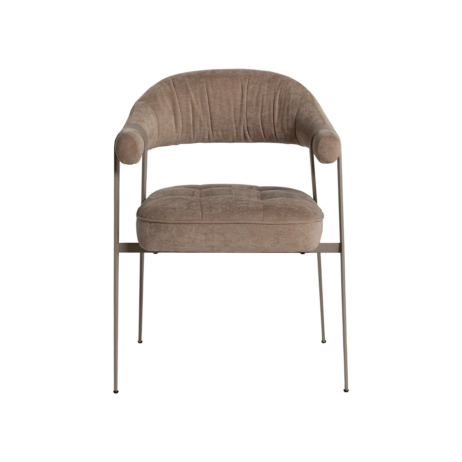 Abraham Dining Chair With Arms, Neutral Fabric | Barker & Stonehouse 4