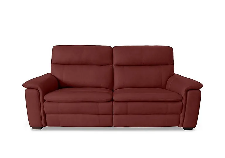 Recharge 3 Seater Leather Power Recliner Sofa with Power Headrests - BV Deep Red - Sofas and Armchairs - In Time for Christmas