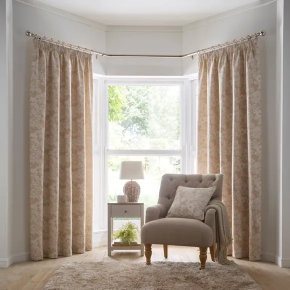 Sofia Floral Pencil Pleat Curtains 2